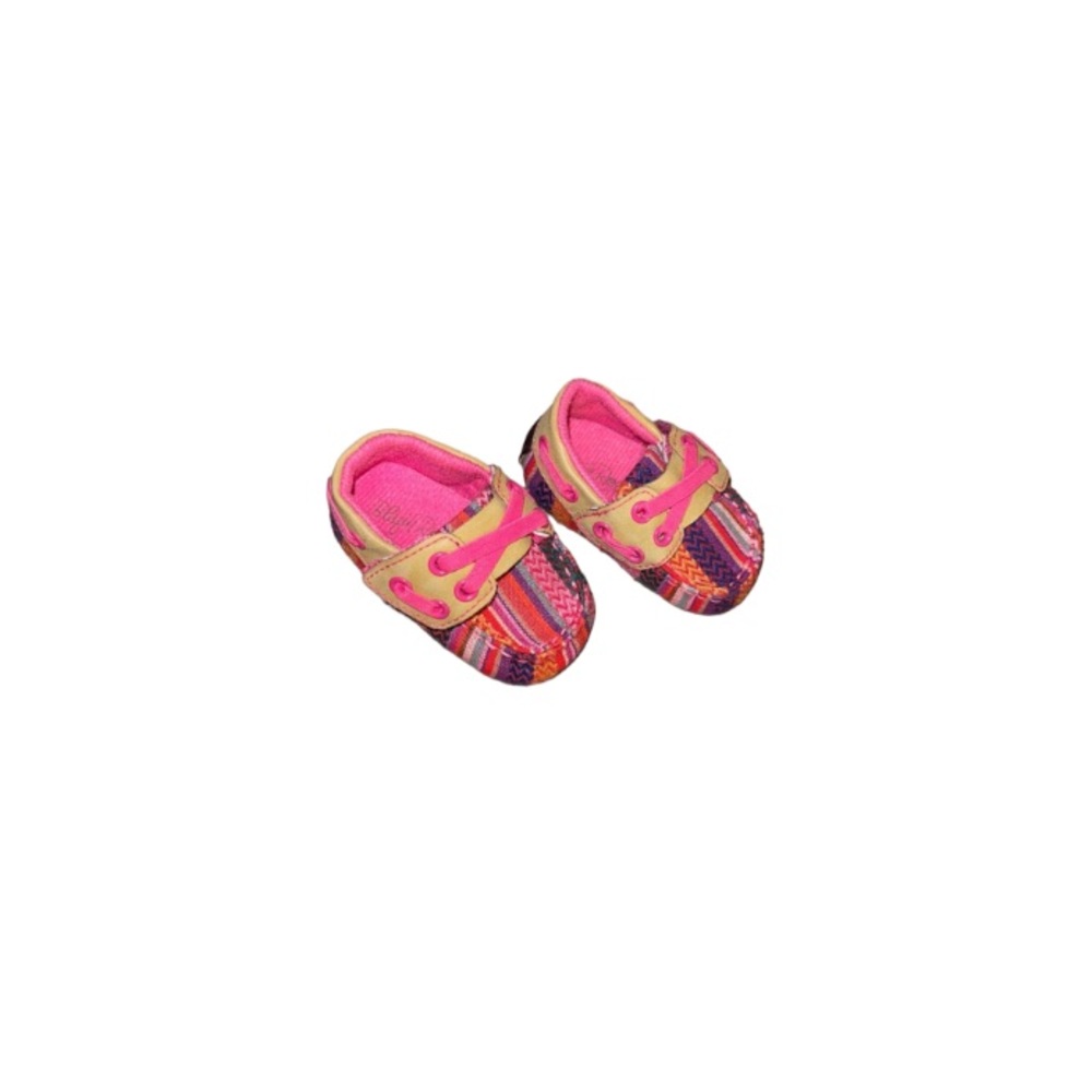 🆕 Blazin Roxx Boho Woven Fabric Pink Moccasins - Baby Size 1/2 (“Infant”)
